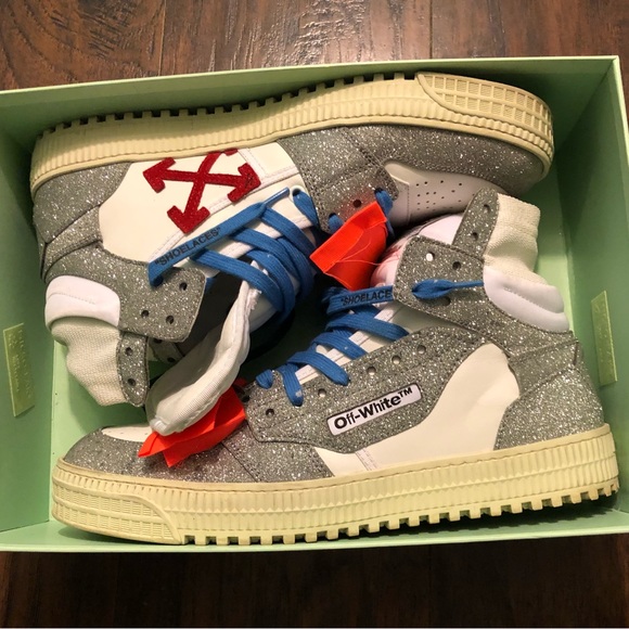 Off-White Other - OFF-WHITE Off Court 3.0 High Top Sneaker  Glitter White/Silver SZ44